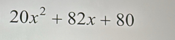 20x^2+82x+80