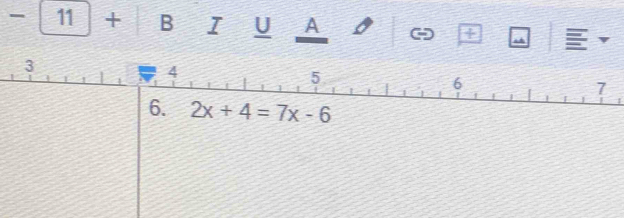 -| 11 + B I U A +