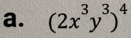 (2x^3y^3)^4