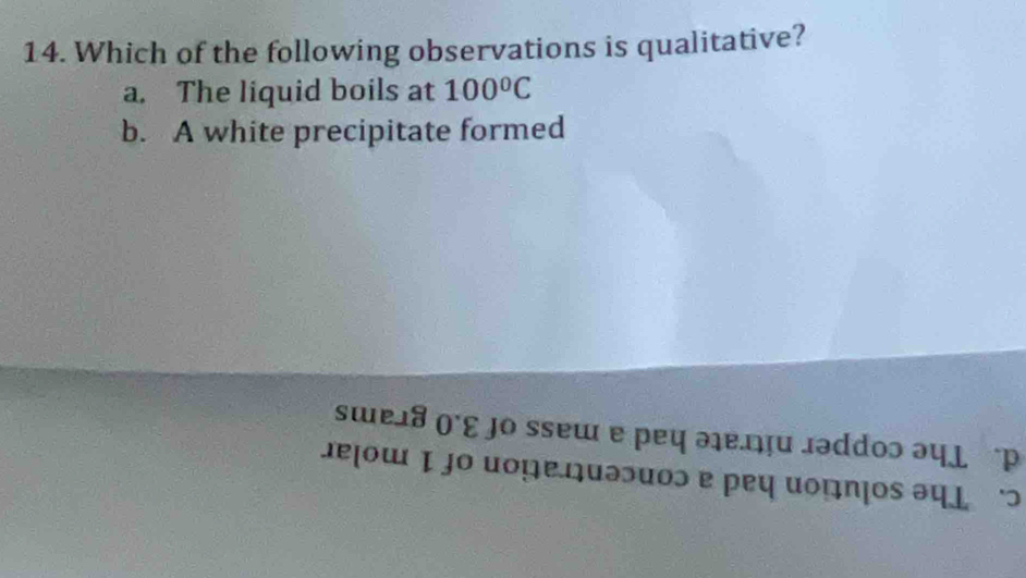 Which of 
a 100°C