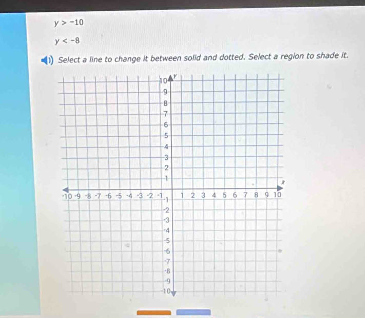 y>-10
y
Select a line to change it between solid and dotted. Select a region to shade it.