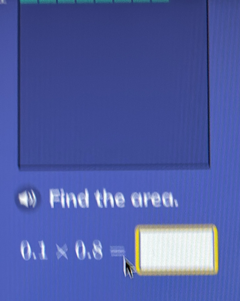 4Find the area.
0.1* 0.8=□°