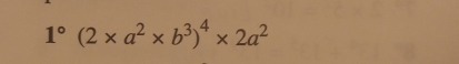 1°(2* a^2* b^3)^4* 2a^2