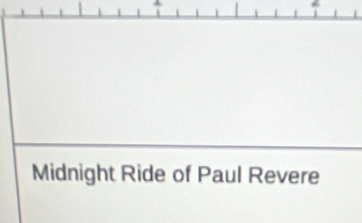 Midnight Ride of Paul Revere