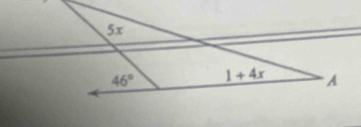 5x
46°
1+4x
A