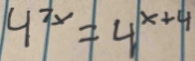 4^(2x)=4^(x+4)