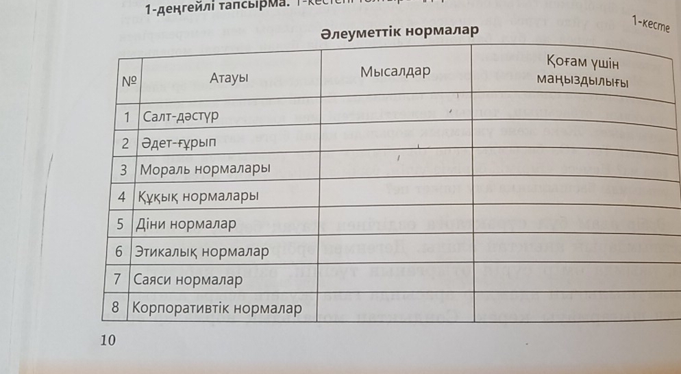 1-дегейлί ταπсвίβма. γk 
1-kecme 
алар
10