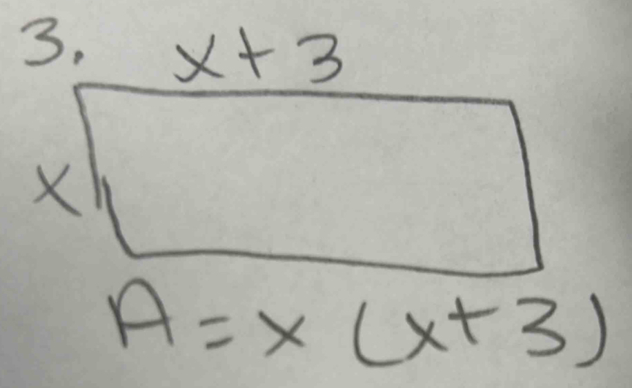 x+3
X
A=x(x+3)