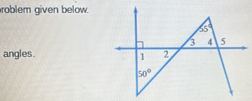 roblem given below.
angles.