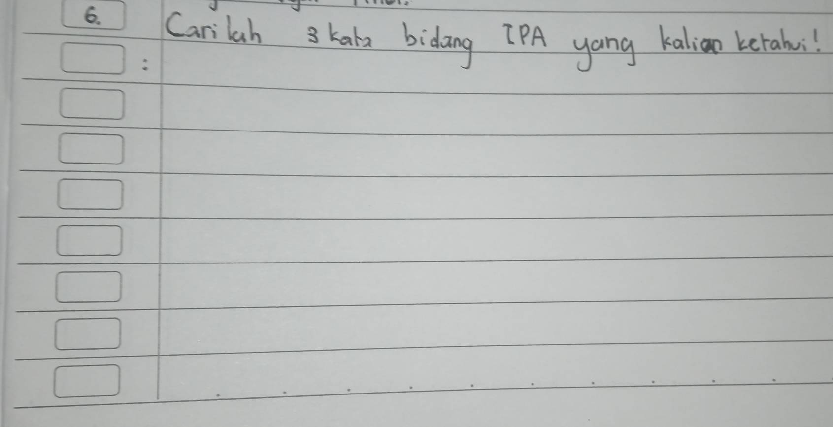 Carilah 3kaks bidang [PA yang kalian betahu!