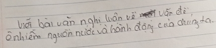 liéi bàiuàn nghìluán vè ván dè 
onhièin nguán ncidi và hanh dōng cao chungda.