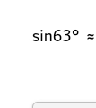 sin 63°approx