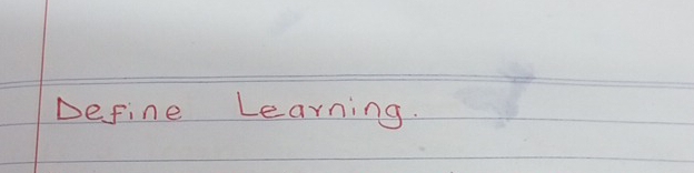 Define Learning.