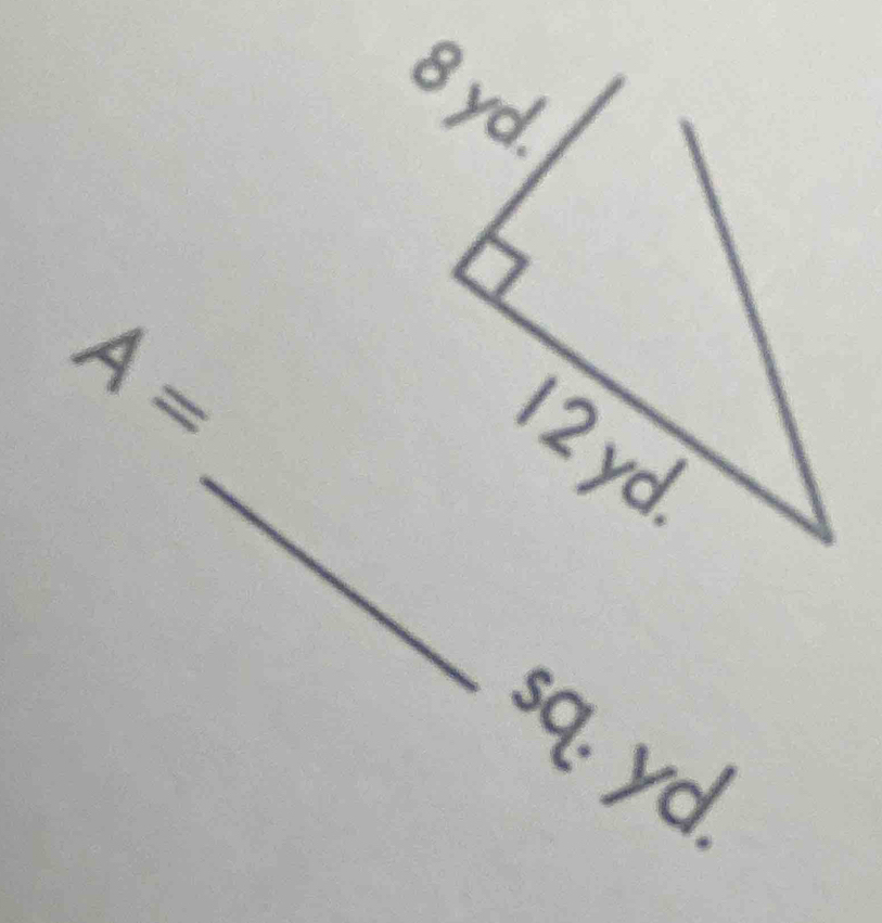 A=
sq. yd.