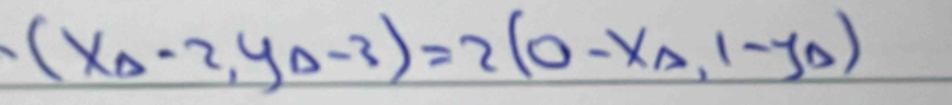 (x_D-2,y_D-3)=2(0-x_D,1-y_D)