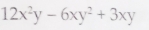 12x^2y-6xy^2+3xy