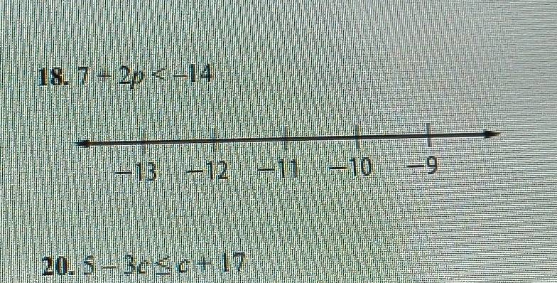 7+2p
20. 5-3c≤ c+17