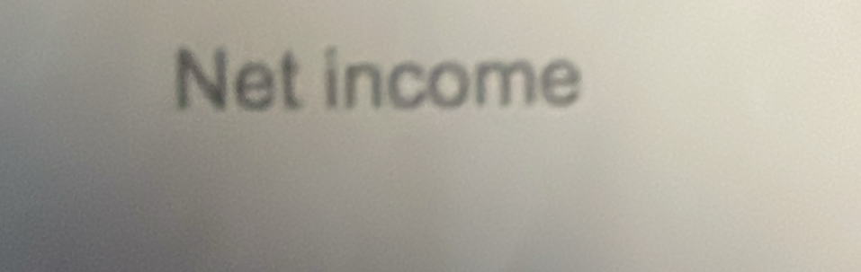 Net income