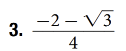  (-2-sqrt(3))/4 