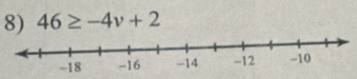 46≥ -4v+2