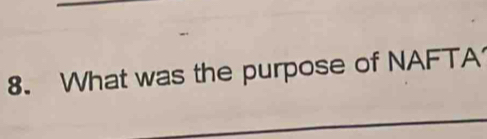 What was the purpose of NAFTA