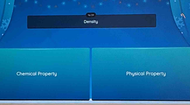 Density
Chemical Property Physical Property