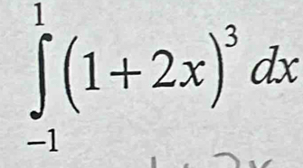 ∈tlimits _(-1)^1(1+2x)^3dx