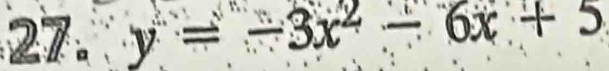 y=-3x^2-6x+5