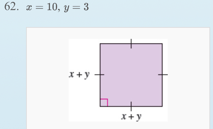 x=10,y=3