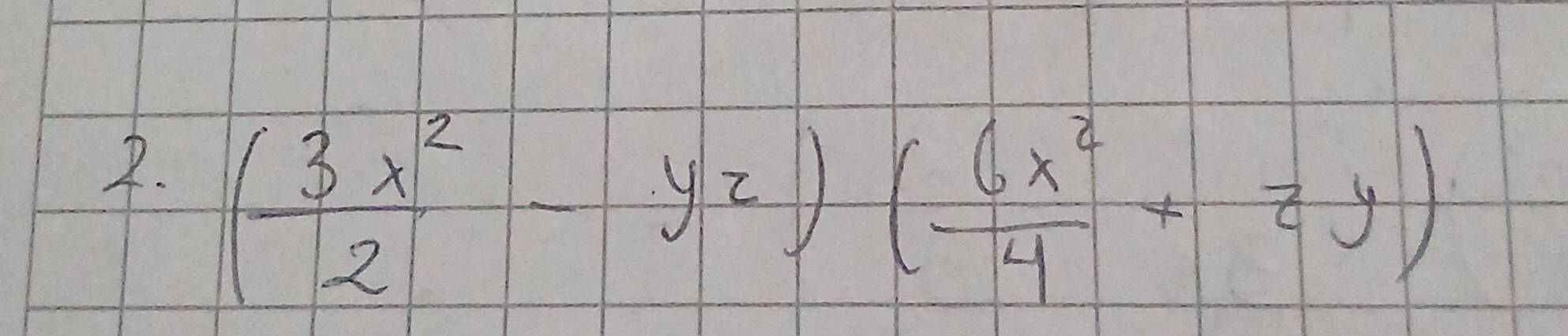 ( 3x^2/2 -y^2)( 6x^2/4 +zy)