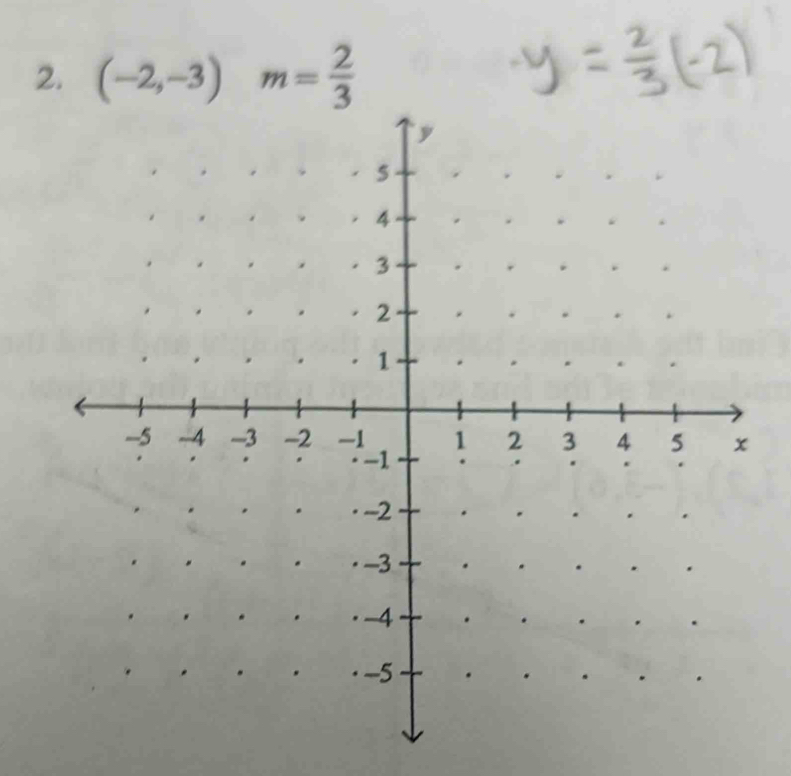 (-2,-3)m= 2/3 