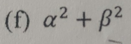 alpha^2+beta^2