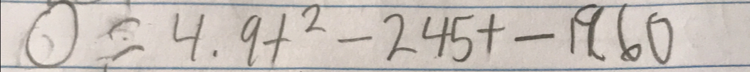 0=4.9t^2-245t-1960