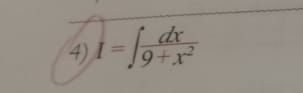 I=∈t  dx/9+x^2 