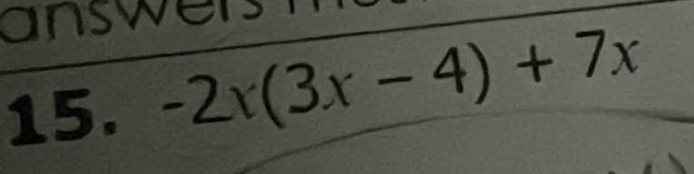 -2x(3x-4)+7x