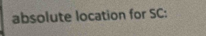 absolute location for SC :