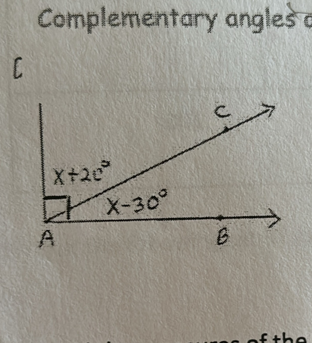 Complementary angles a