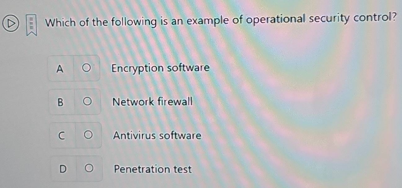 Solved: Which of the following is an example of operational security ...