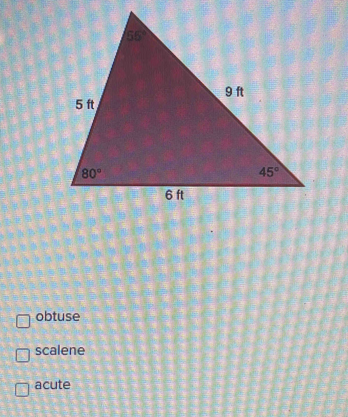 obtuse
scalene
acute