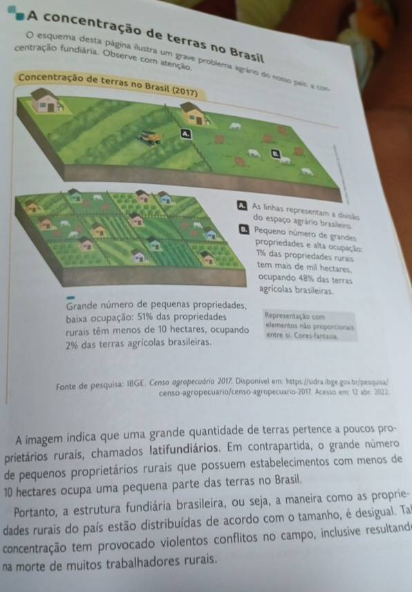 Resolvido:A concentração de terras no Brasil centração fundiária ...
