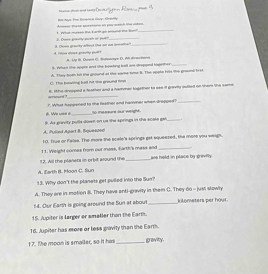 Video Guides Quizzes and Answers, image size:883x904