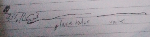 (31, 106^3=_ 
place value value