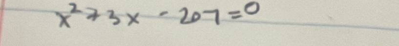 x^2+3x-207=0