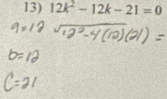 12k^2-12k-21=0