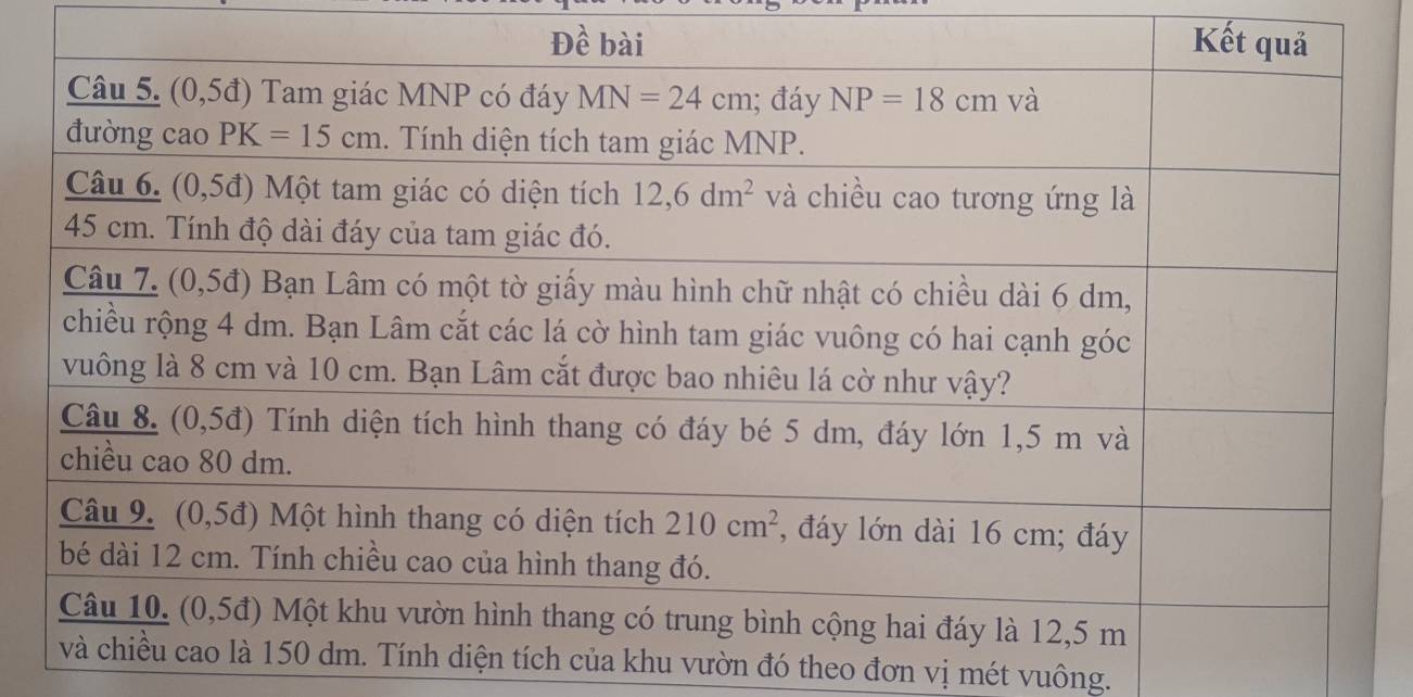 ủa khu vườn đó theo đơn vị mét vuông.