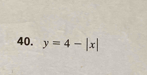 y=4-|x|