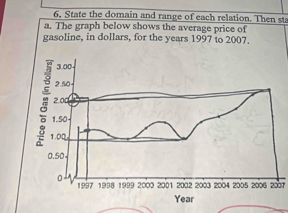 Solved: State the domain and range of each relation. Then sta a. The ...