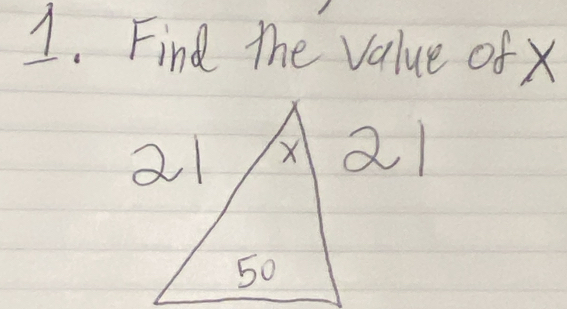 Find the value of X
21