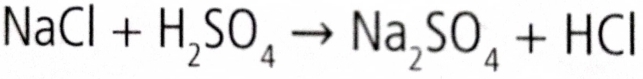 NaCl+H_2SO_4to Na_2SO_4+HCl