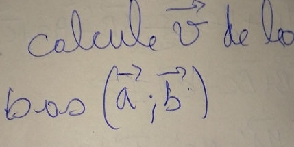 colcule vector v de la 
6oo (vector a,vector b)